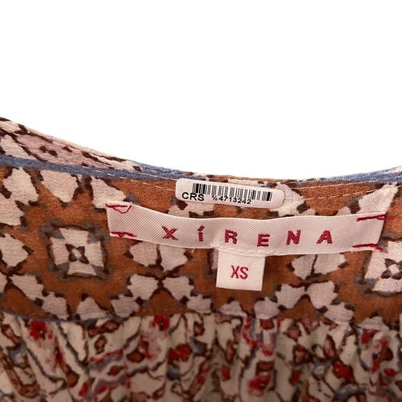 Xirena Printed Strappy Boho Maxi Dress in Size XS 100% Cotton Made in USA - Picture 9 of 11
